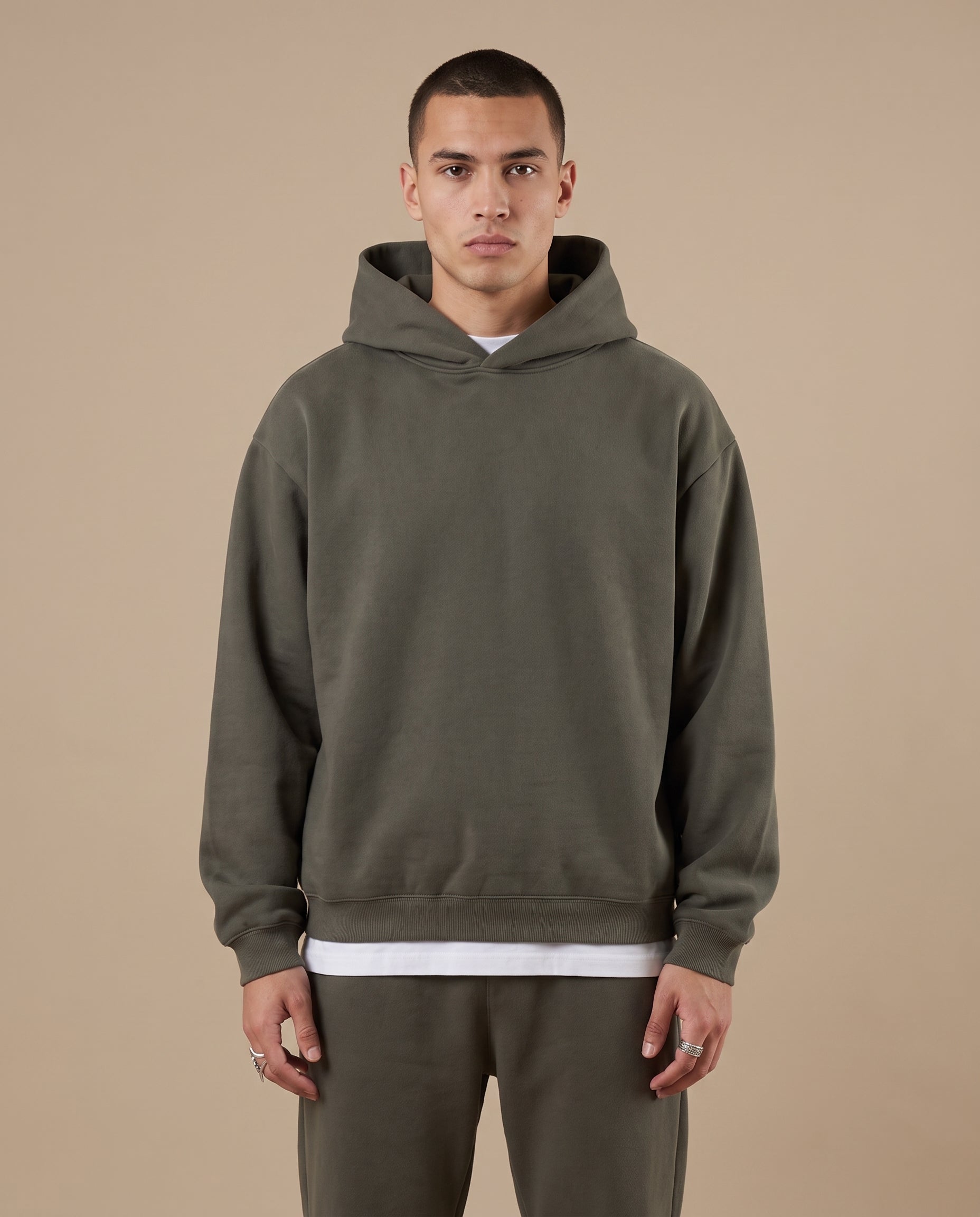 Fleeced Boxy Hoodie