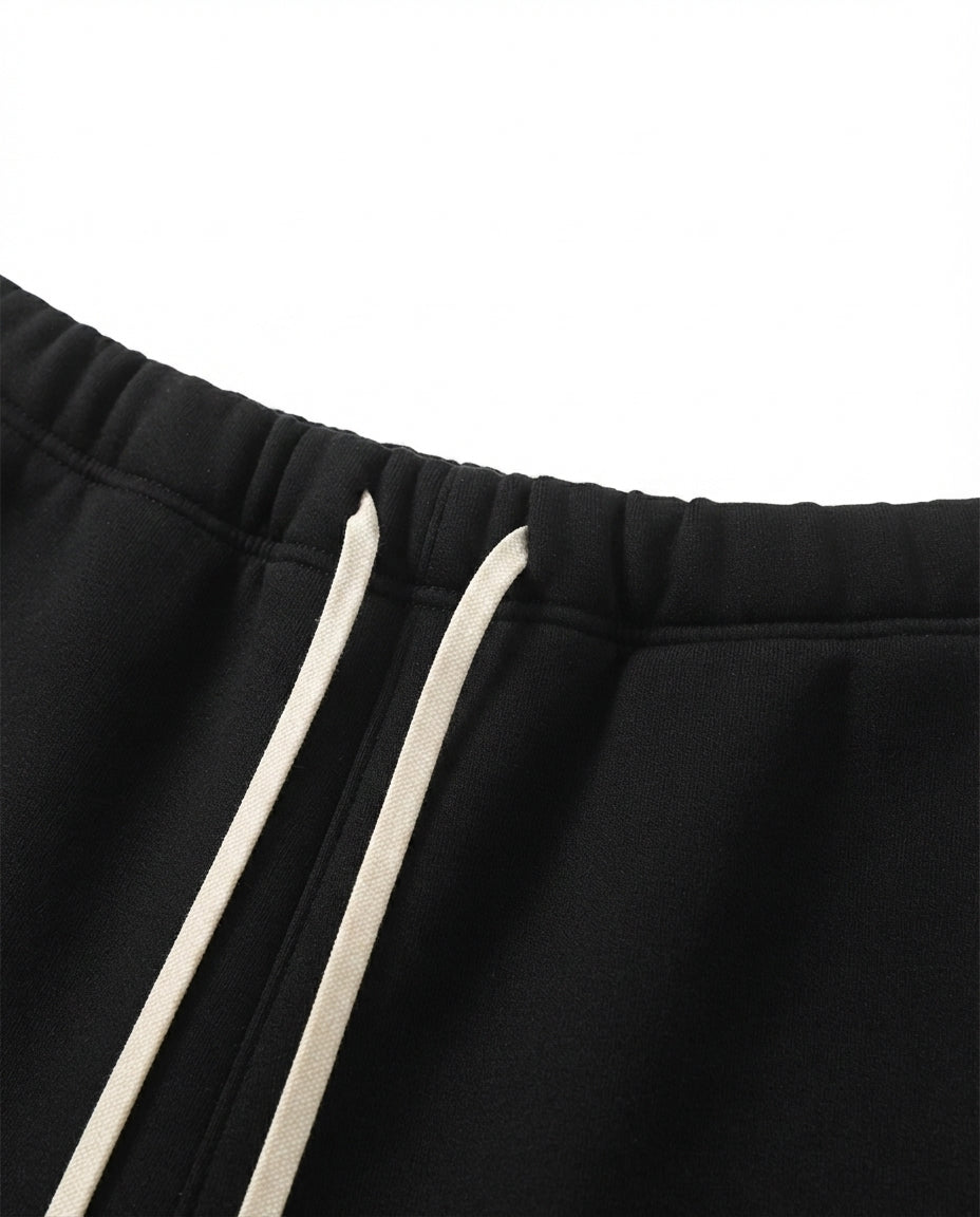 Unisex Solid Color Fleece Straight Leg Pants