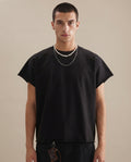 Raw Edge Boxy Non-Shrink T-Shirt