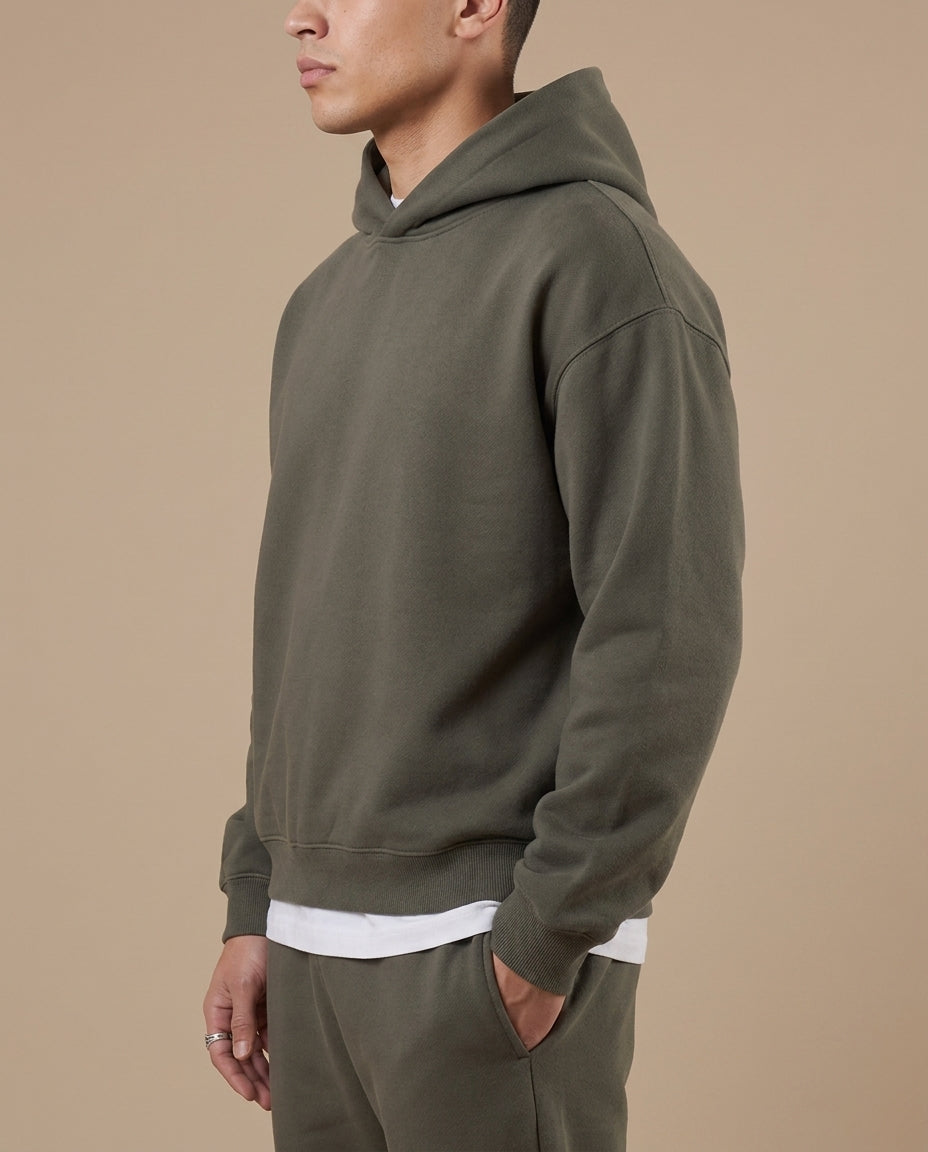 Fleeced Boxy Hoodie