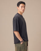 Snow Wash Raw-Hem Boxy T-shirt