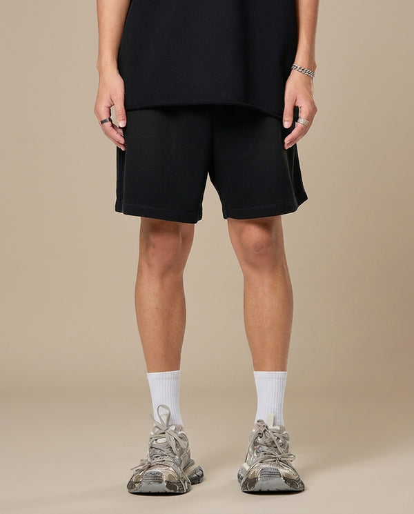 Sun Fade Raw Edge Cotton Shorts