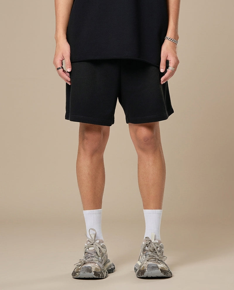 Sun Fade Raw Edge Cotton Shorts