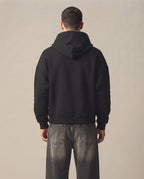 Fleeced Full-Zip Boxy Hoodie
