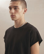 Raw Edge Boxy Non-Shrink T-Shirt